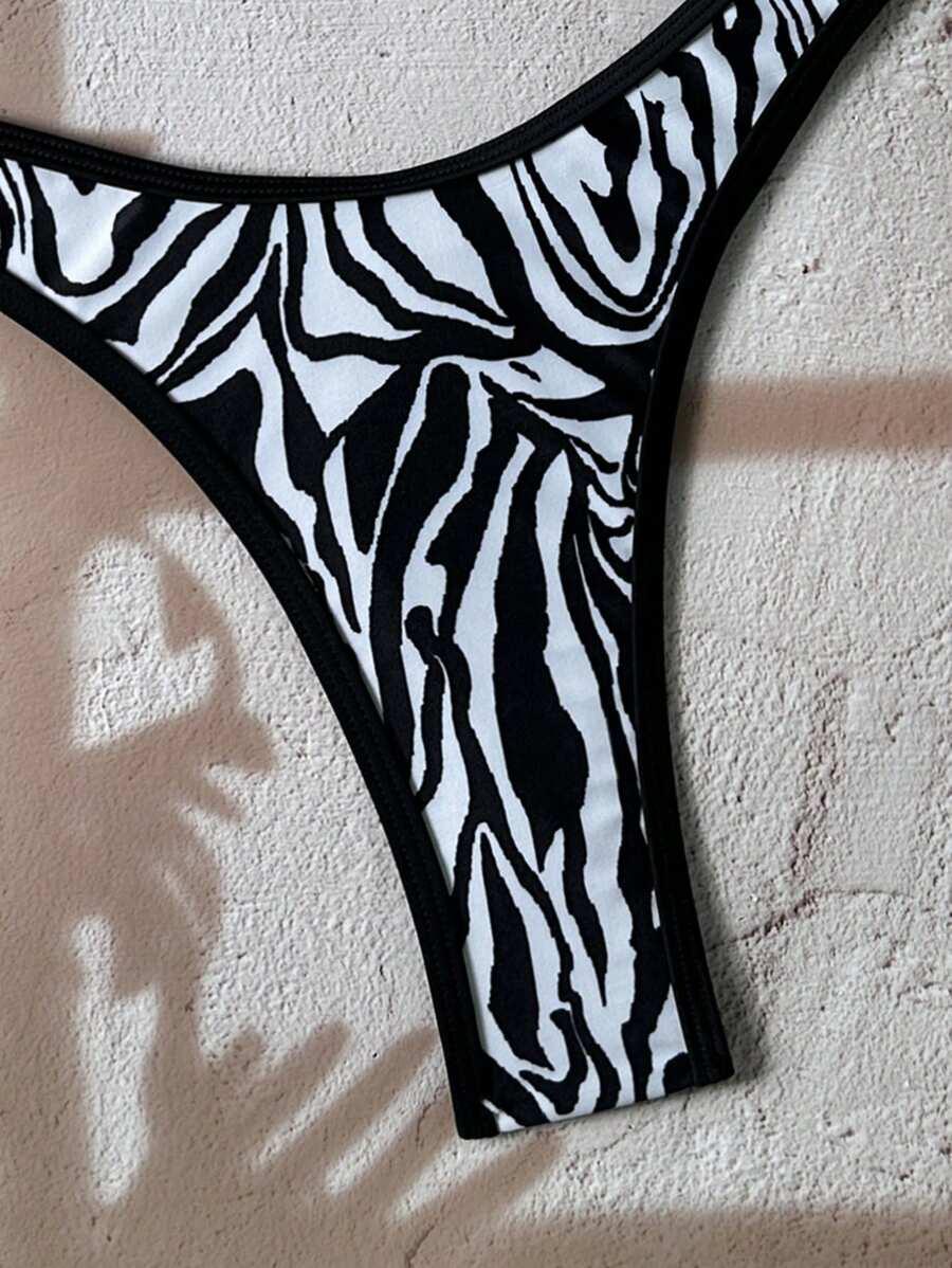DWUCZĘŚCIOWY STRÓJ KĄPIELOWY ANIMAL PRINT 