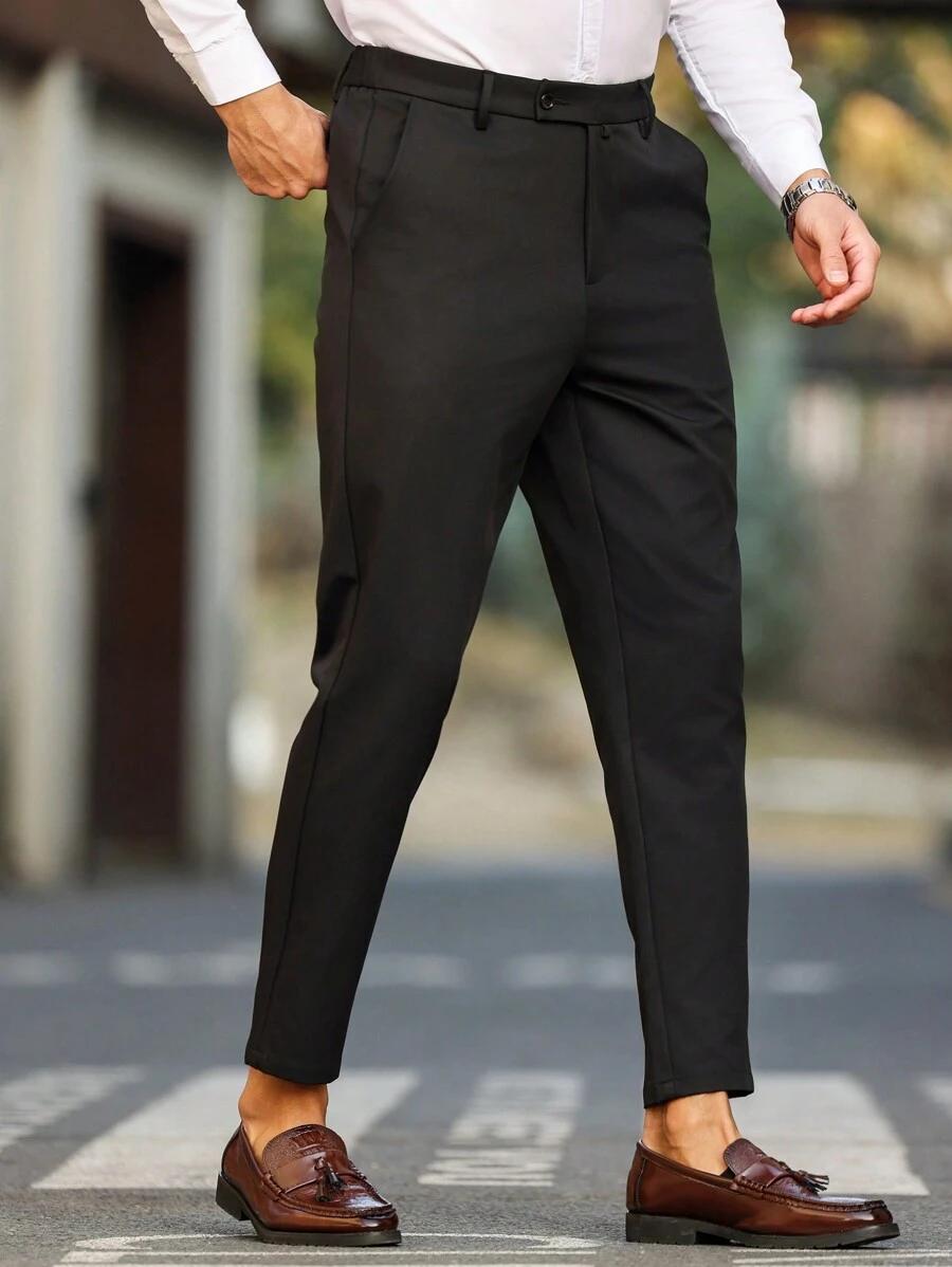 CZARNE ELEGANCKIE SPODNIE