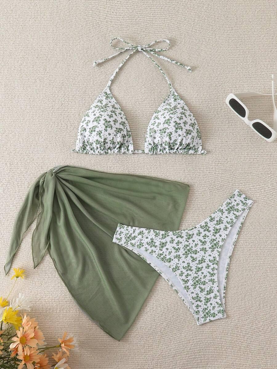 KOMPLET BIKINI PRINT KWIATY