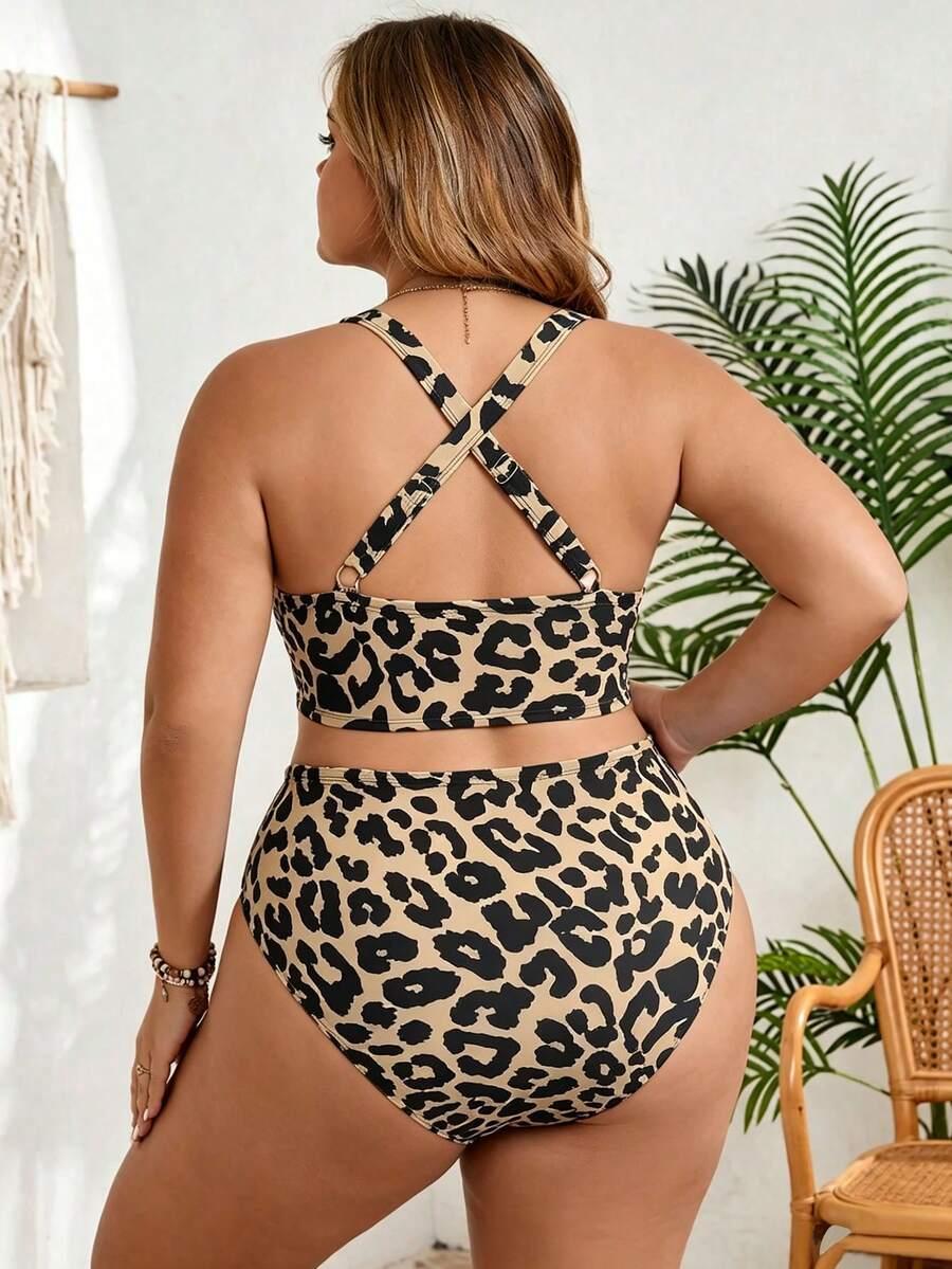 DWUCZĘŚCIOWY STRÓJ KĄPIELOWY ANIMAL PRINT