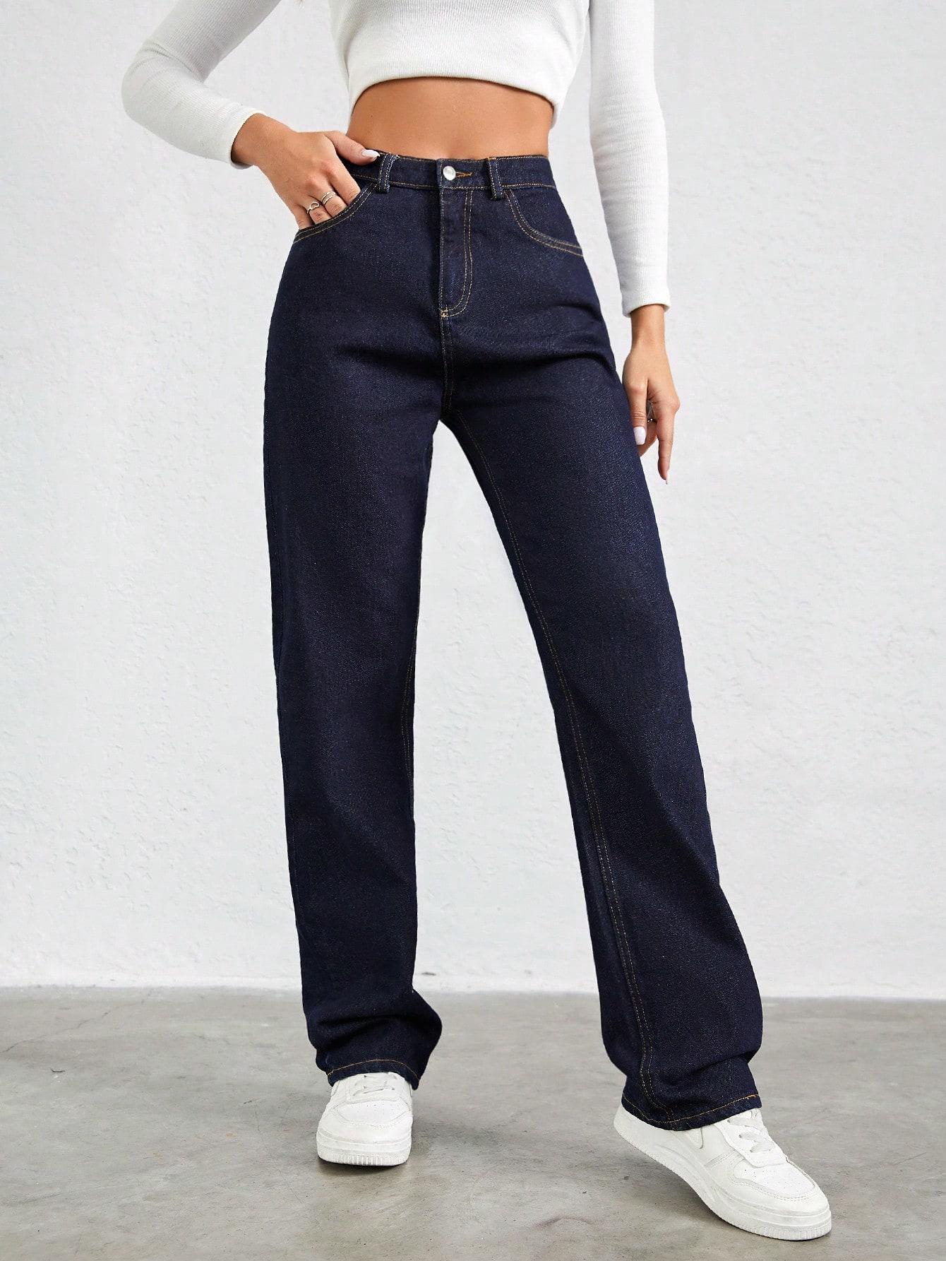 PROSTE SPODNIE JEANS WYSOKI STAN
