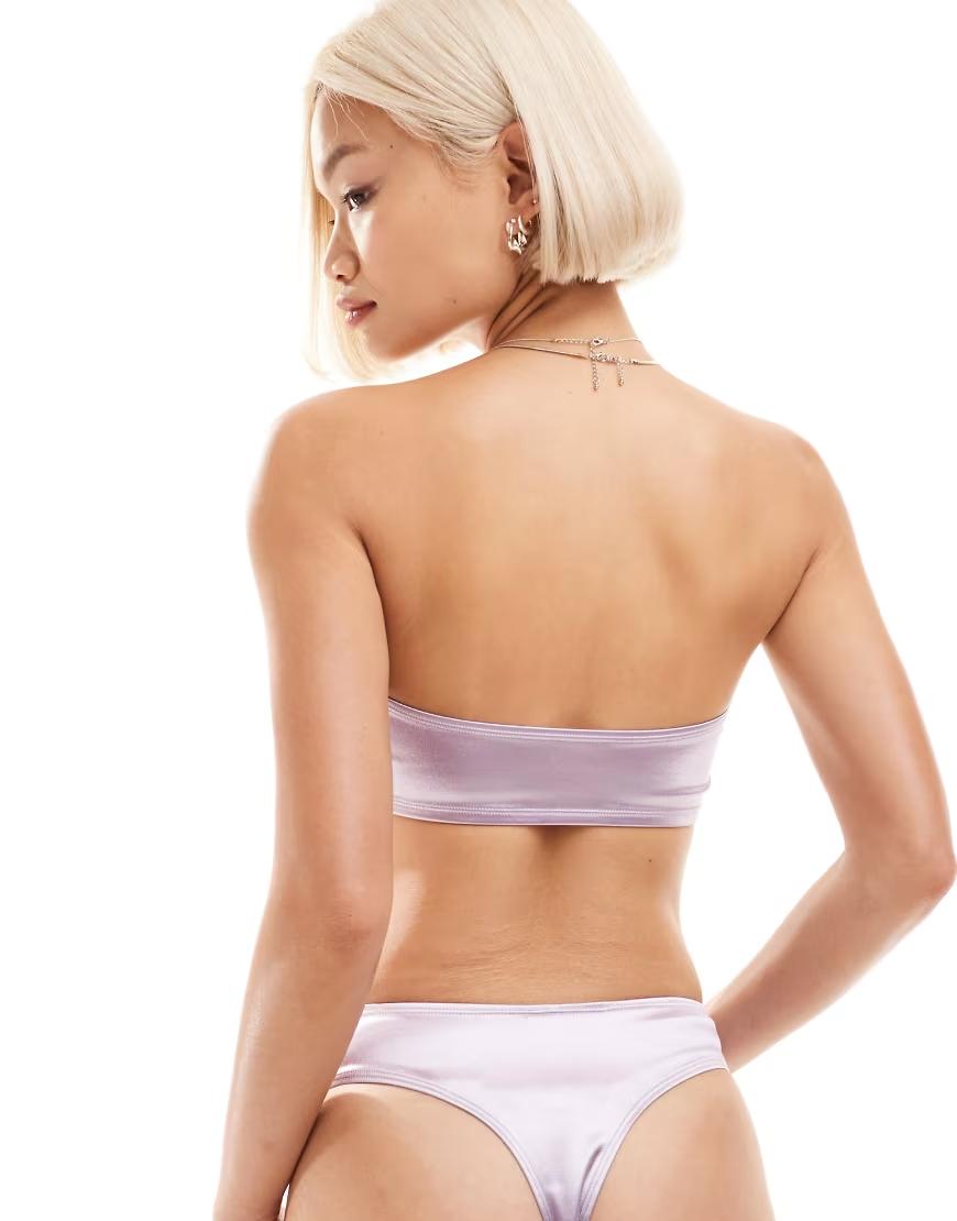 fioletowa góra od bikini połysk