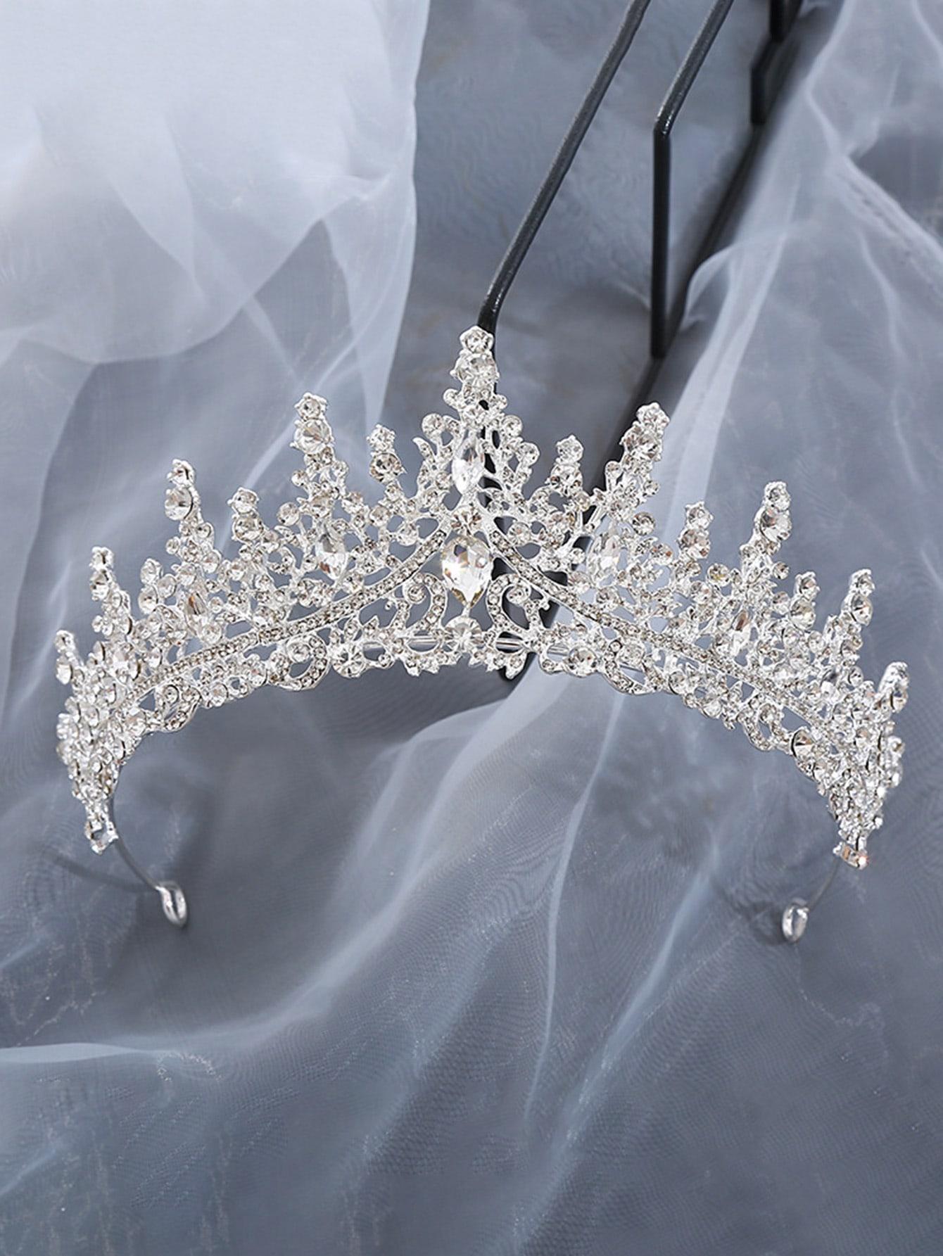 srebrna korona tiara
