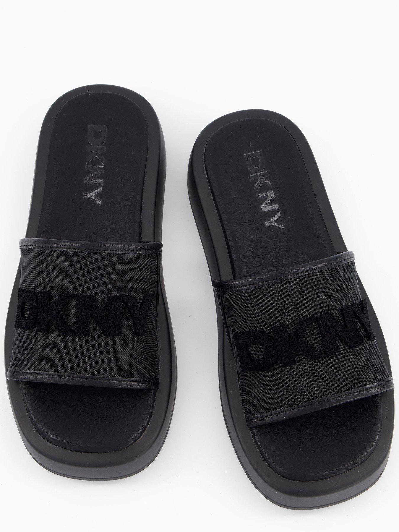 DKNY KLAPKI NA PLATFORMIE Z LOGO K2500541