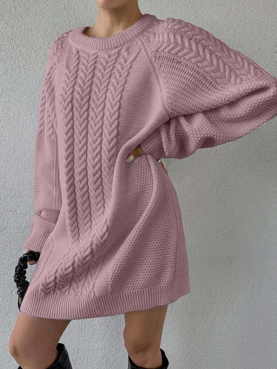 dzianinowa mini sukienka oversize