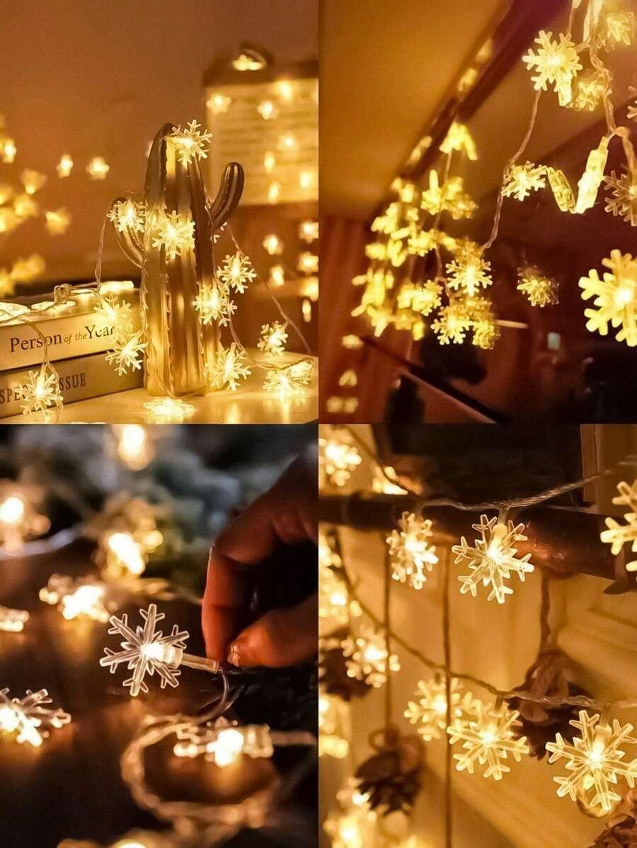 lampki led płatki śniegu