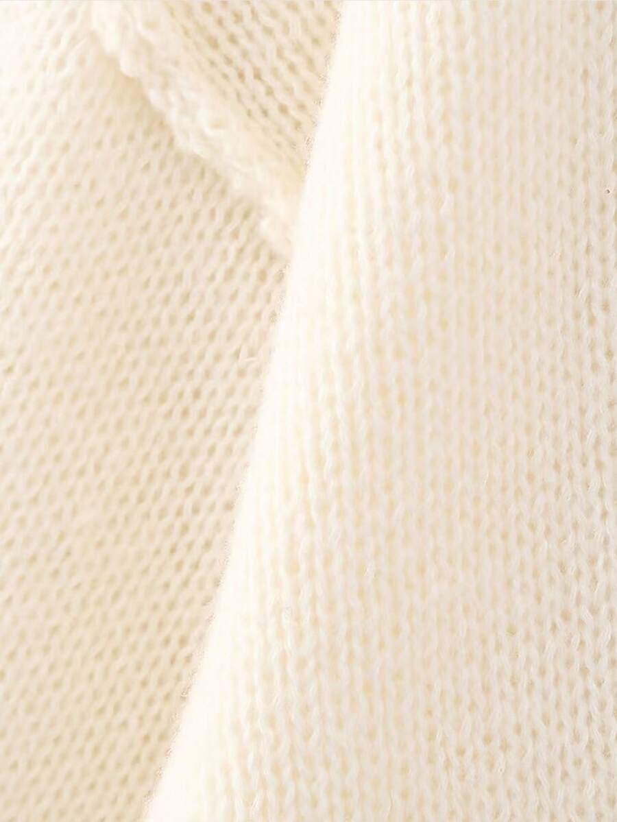 BEŻOWY SWETER KARDIGAN 