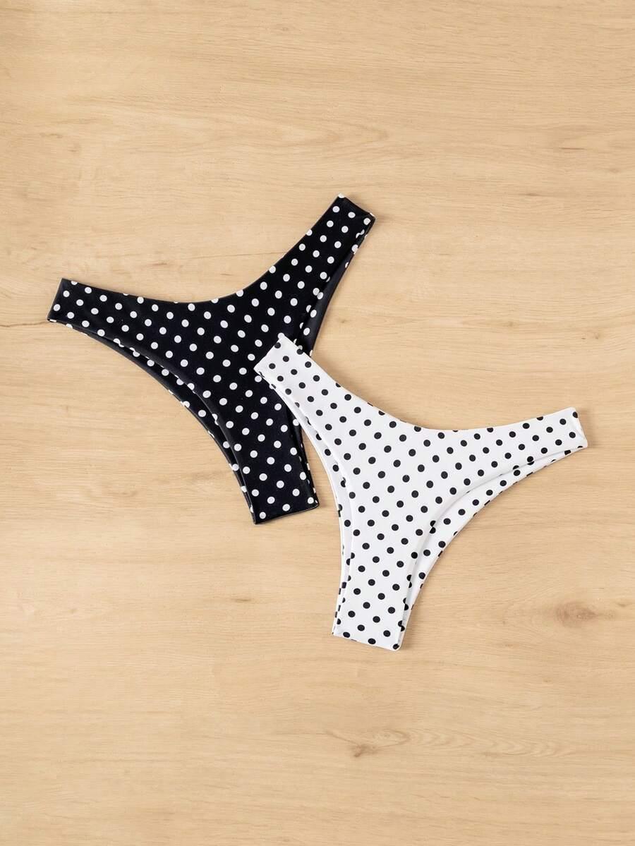 DÓŁ OD BIKINI WZÓR GROSZKI 2-PACK