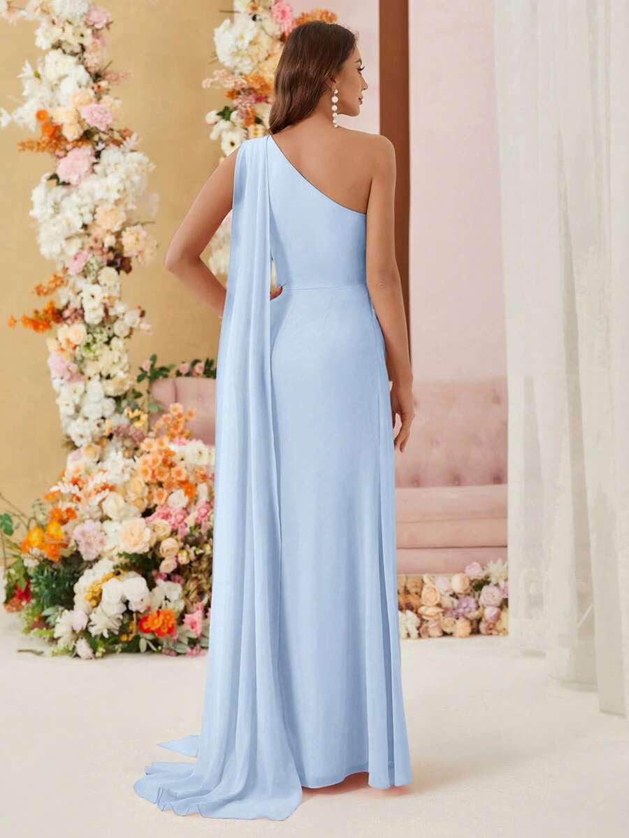 niebieska maxi sukienka
