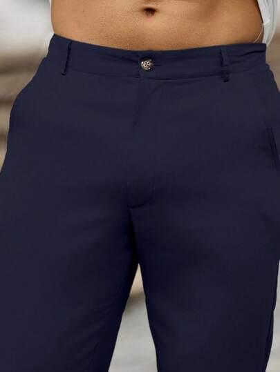 GRANATOWE SPODNIE JEANS 