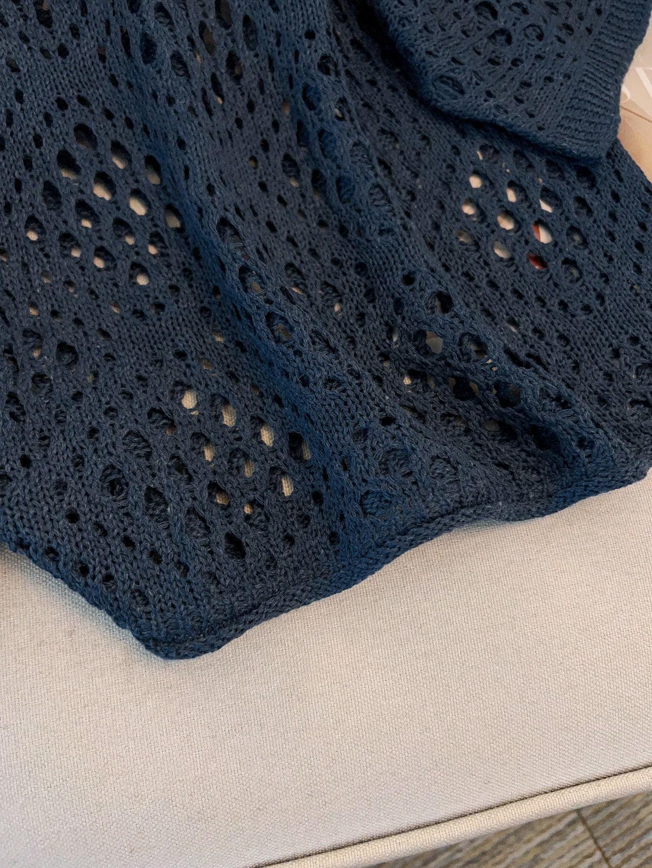 niebieski SWETER v-neck