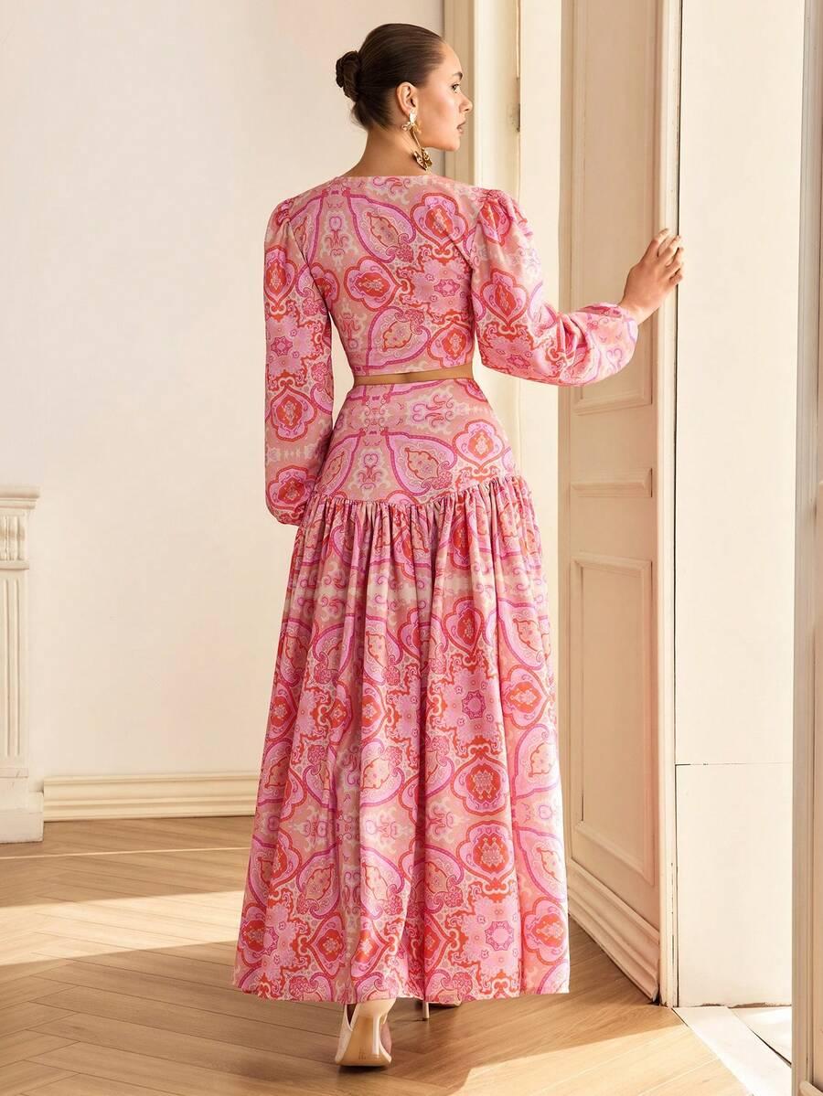 komplet top spodnie