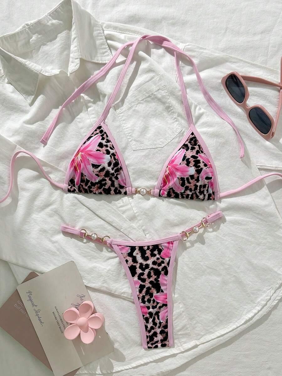 DWUCZĘŚCIOWY STRÓJ KĄPIELOWY ANIMAL PRINT