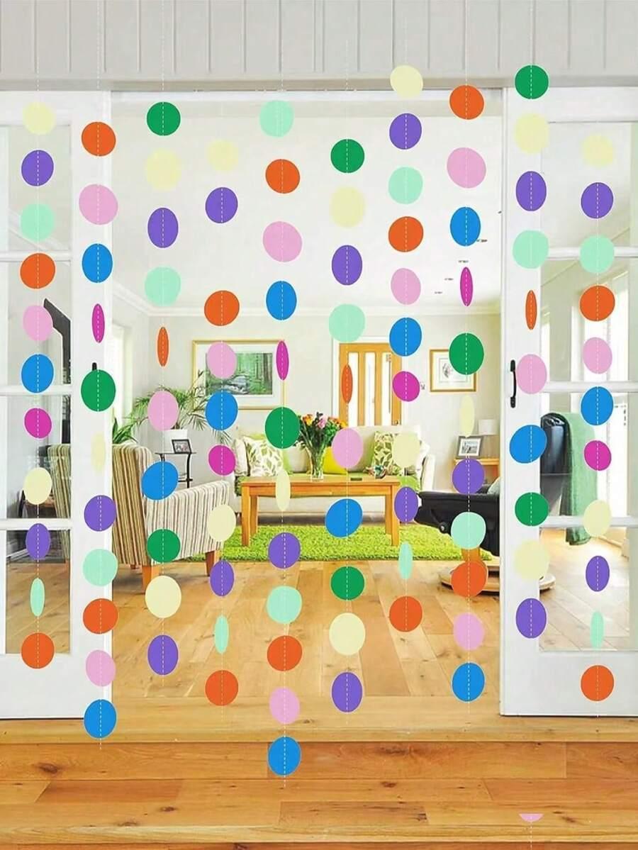 papierowa ozdobna serpentyna groszki