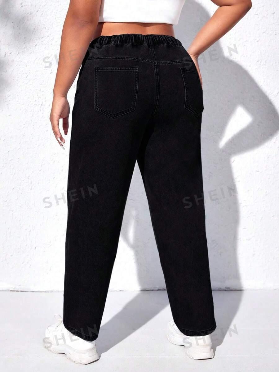 CZARNE SPODNIE JEANSOWE 