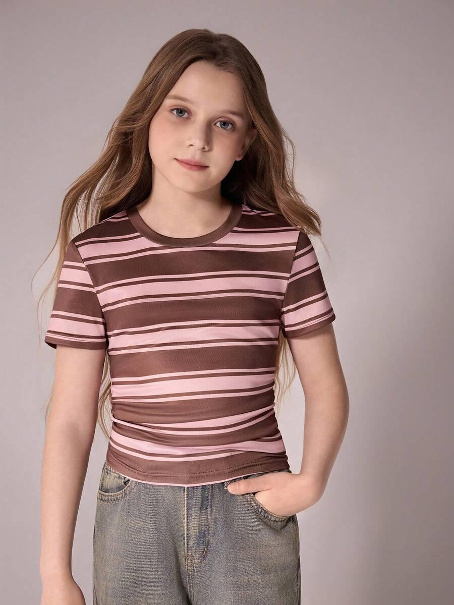 T-SHIRT DZIEWCZĘCY W PASKI