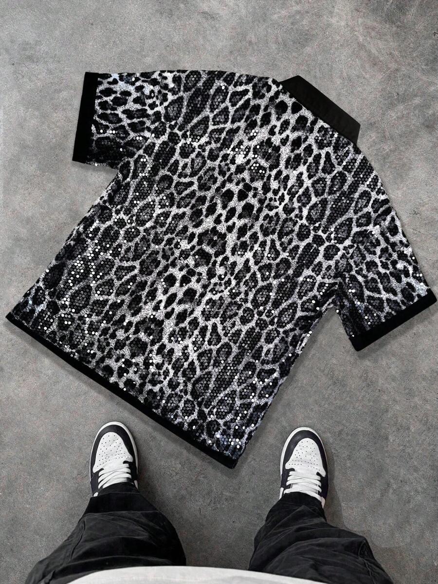 bluzka zdobienia animal print