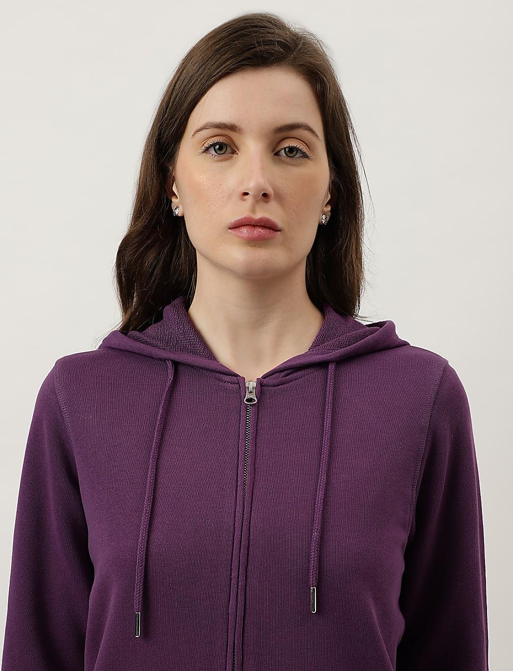 fioletowa bluza kaptur zamek T41-2477K-XE