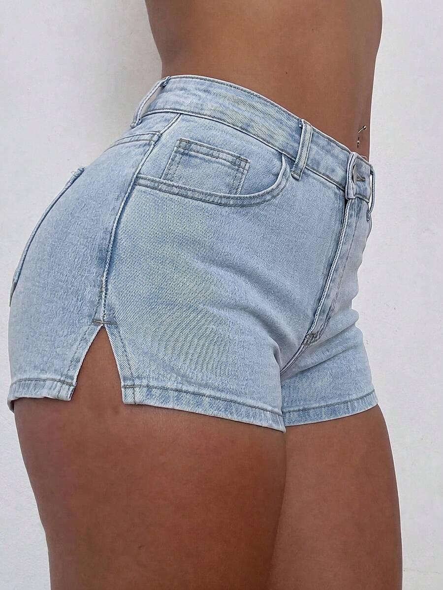 NIEBIESKIE KRÓTKIE SPODENKI JEANS