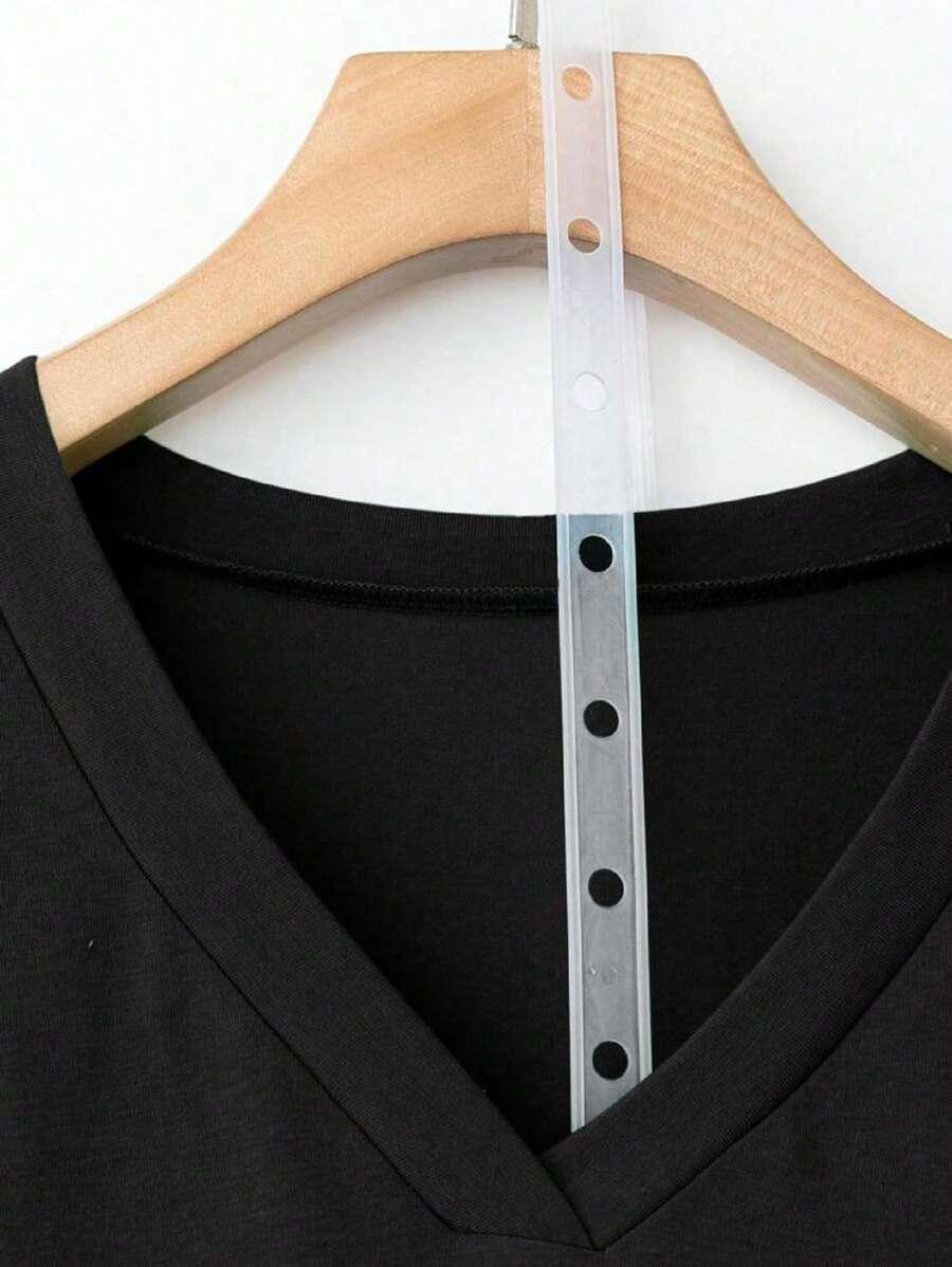 CZARNA BLUZKA V-NECK 