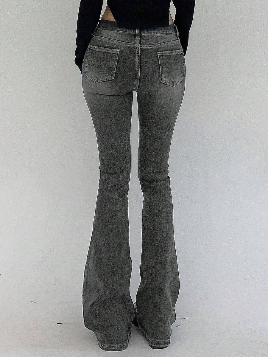 SZARE SPODNIE JEANS