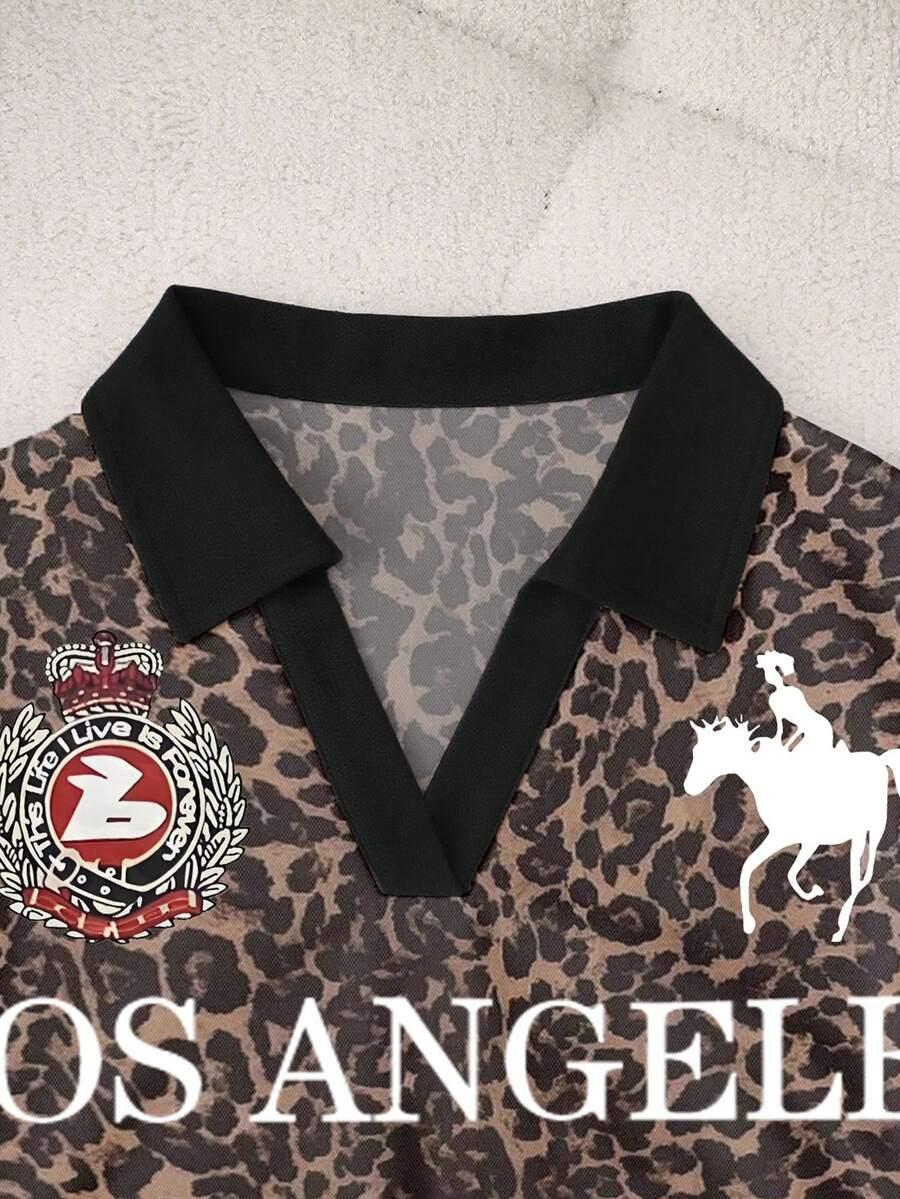 koszulka polo animal print