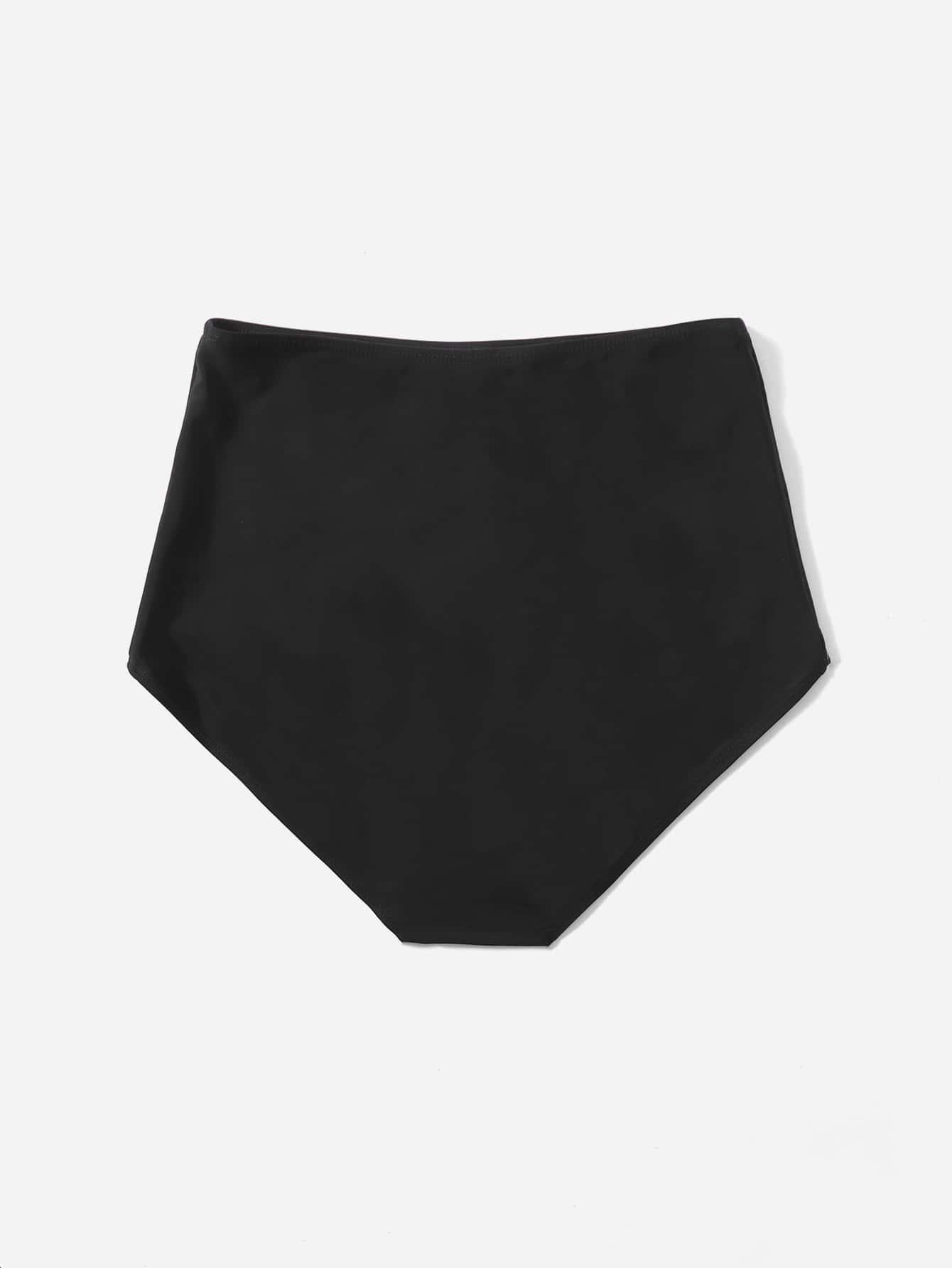 CZARNY DÓŁ OD BIKINI WYSOKI STAN