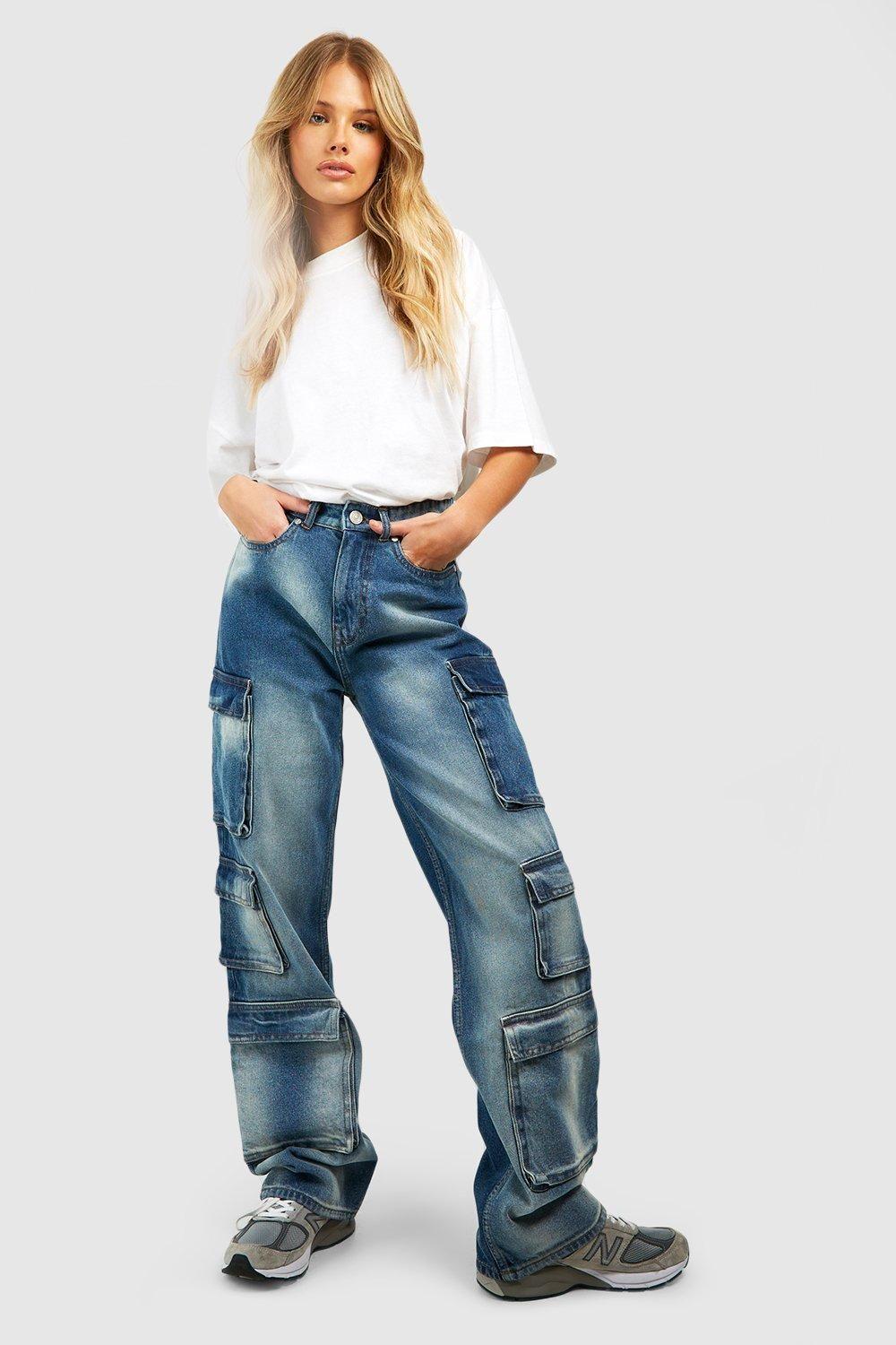niebieskie spodnie jeans kieszenie