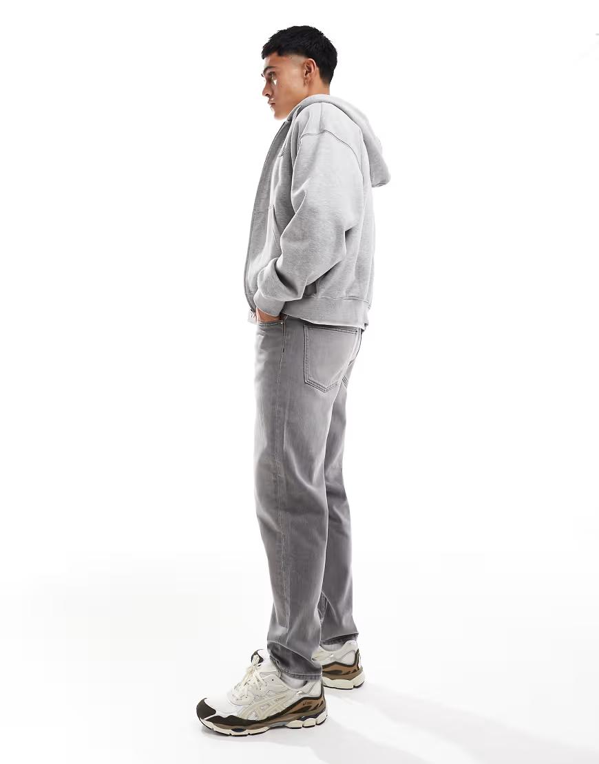 SZARE SPODNIE JEANS