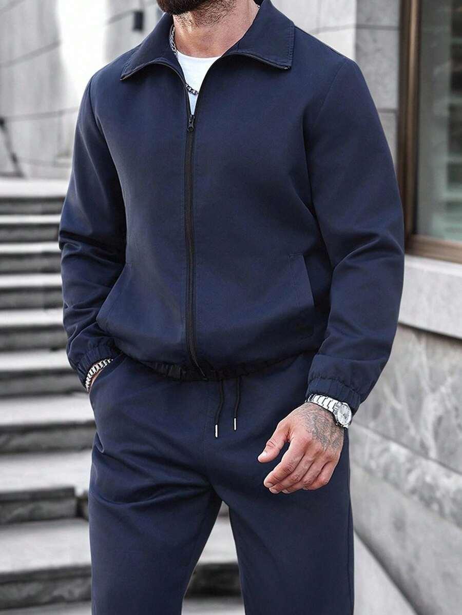 granatowy komplet bluza spodnie