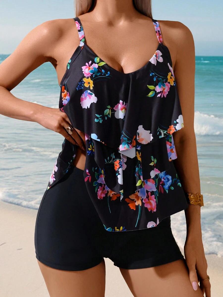 DWUCZĘŚCIOWY STRÓJ KĄPIELOWY TANKINI 