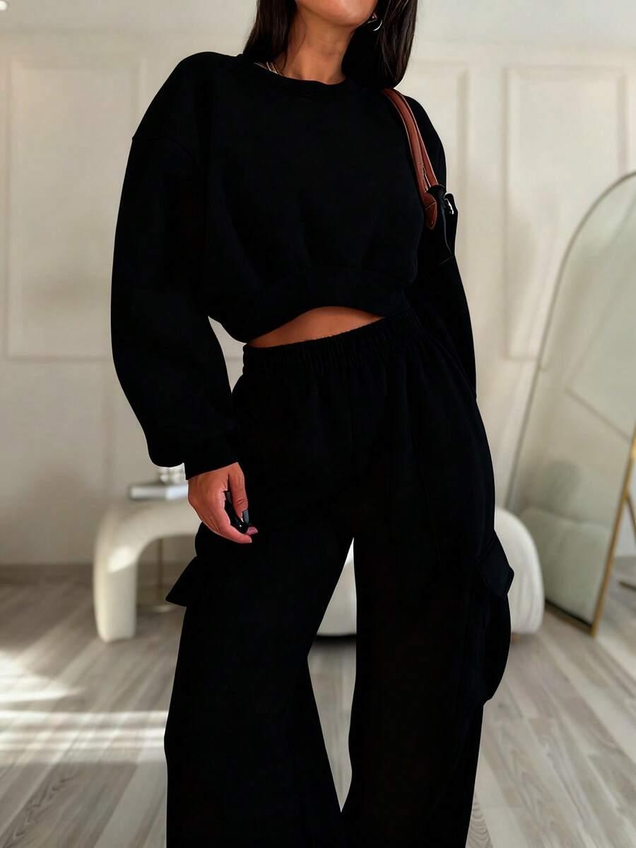 czarny dres komplet bluza spodnie