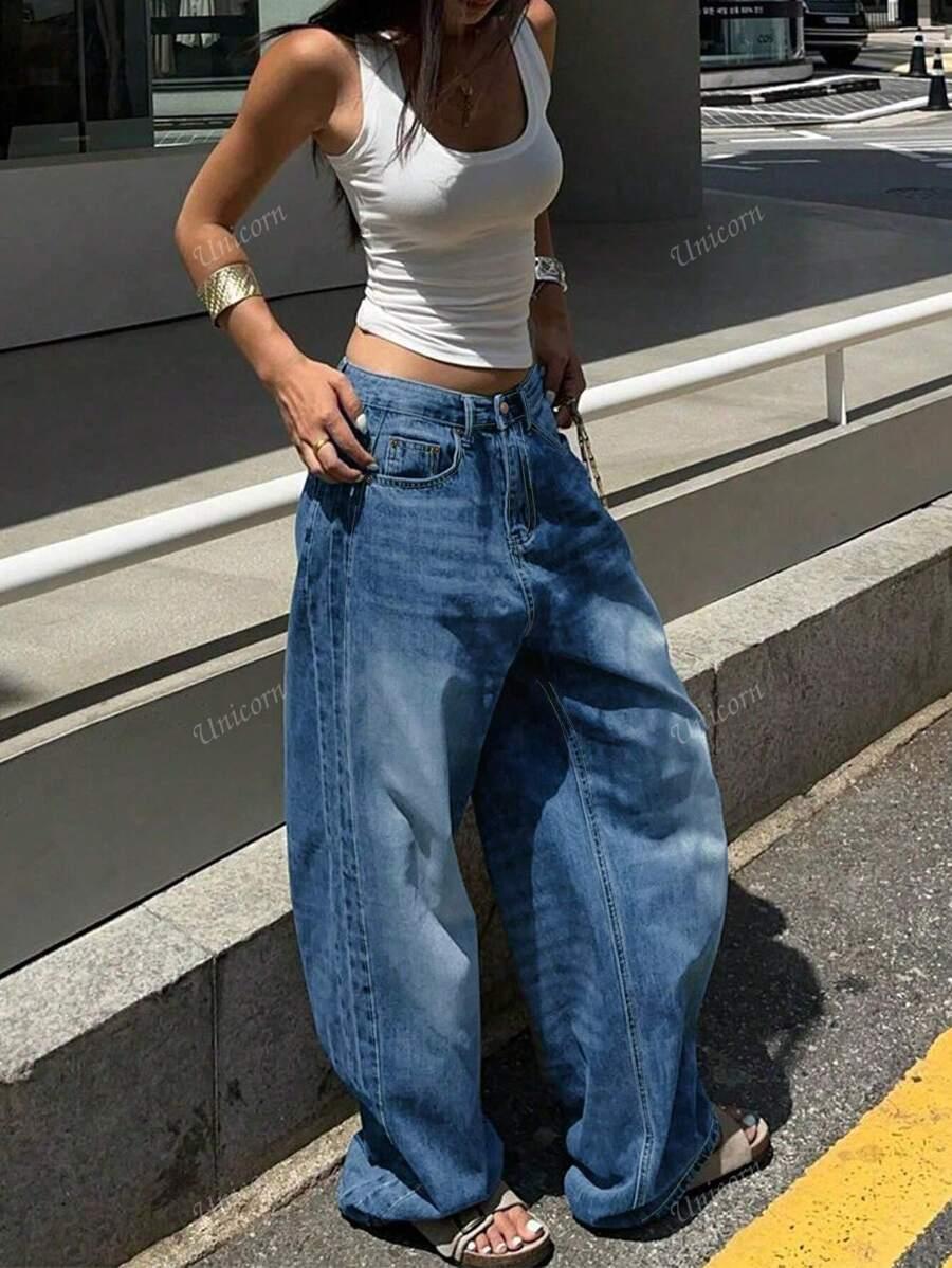 NIEBIESKIE SPODNIE JEANS 