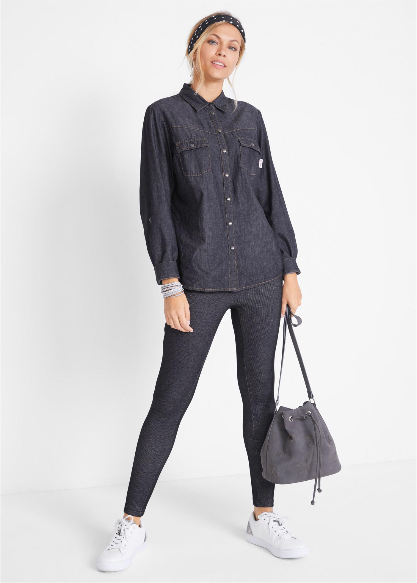 CZARNE LEGGINSY CASUAL