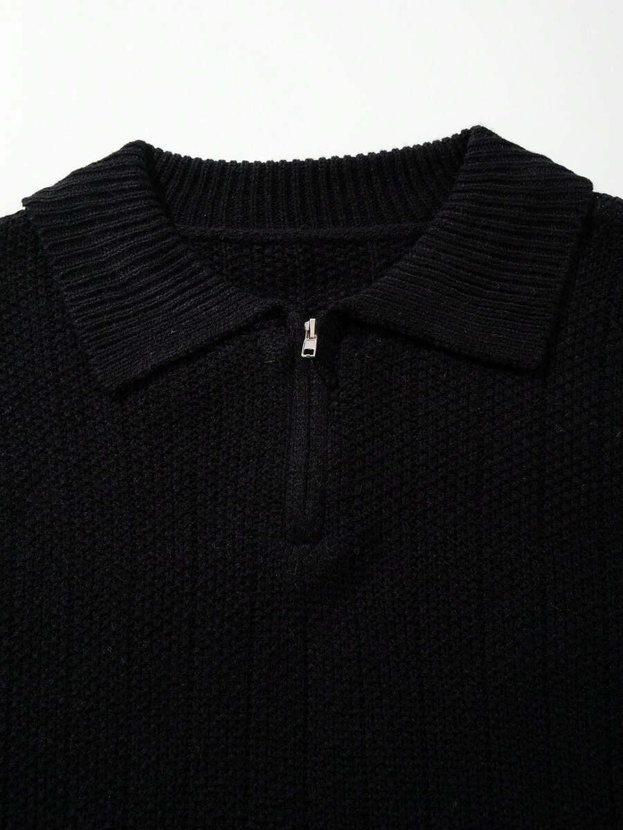 czarny sweter zamek