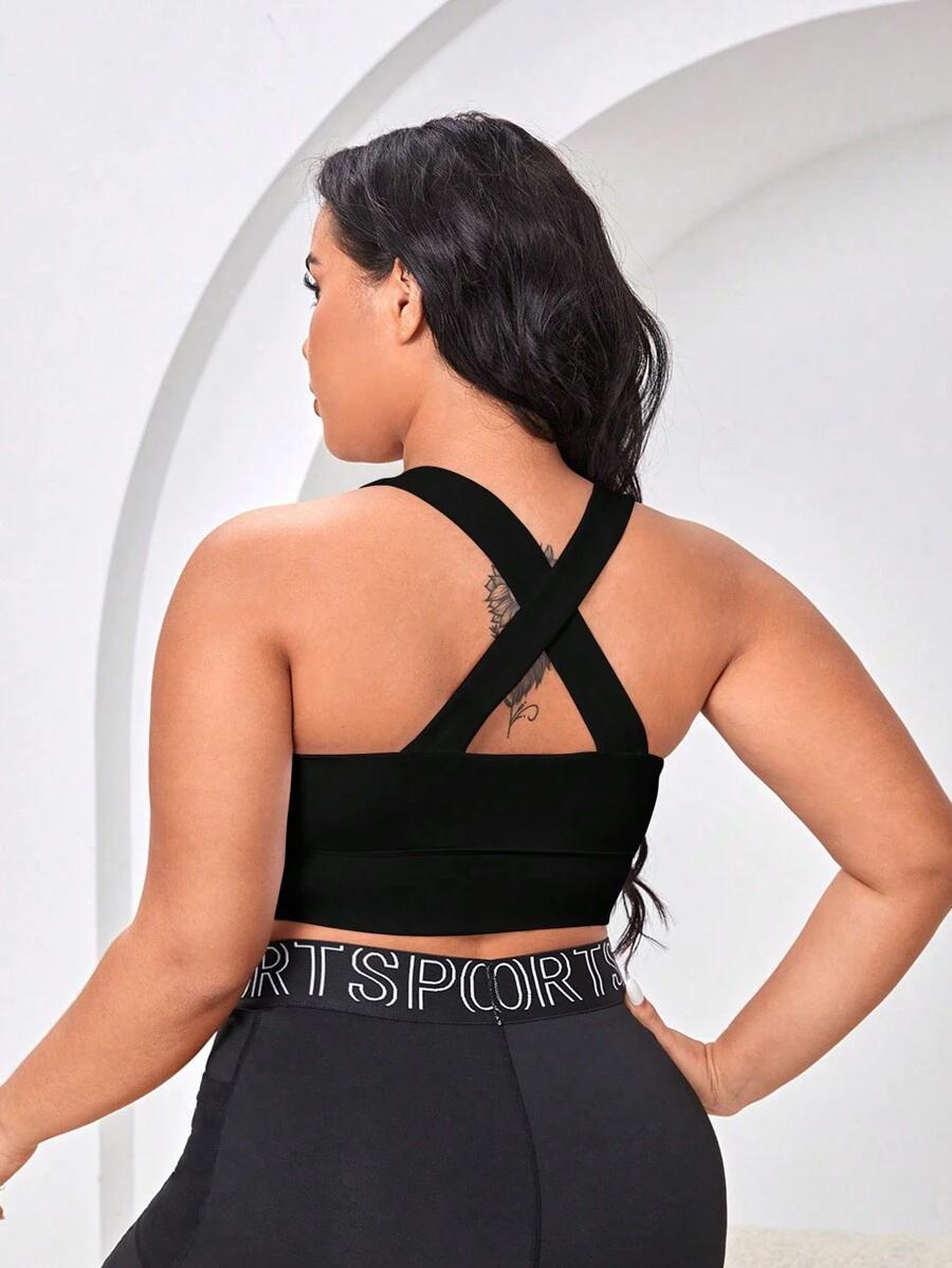 czarny sportowy top