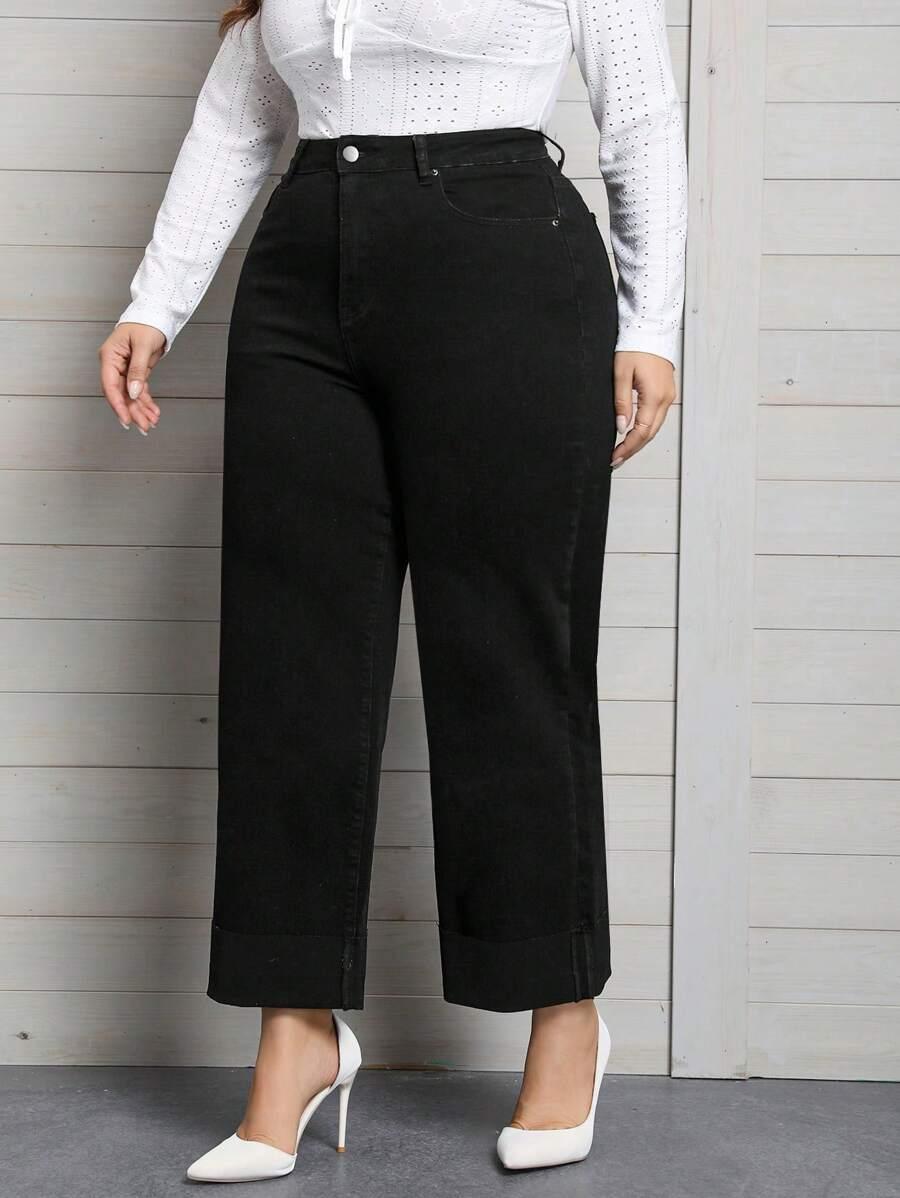 CZARNE SPODNIE JEANS