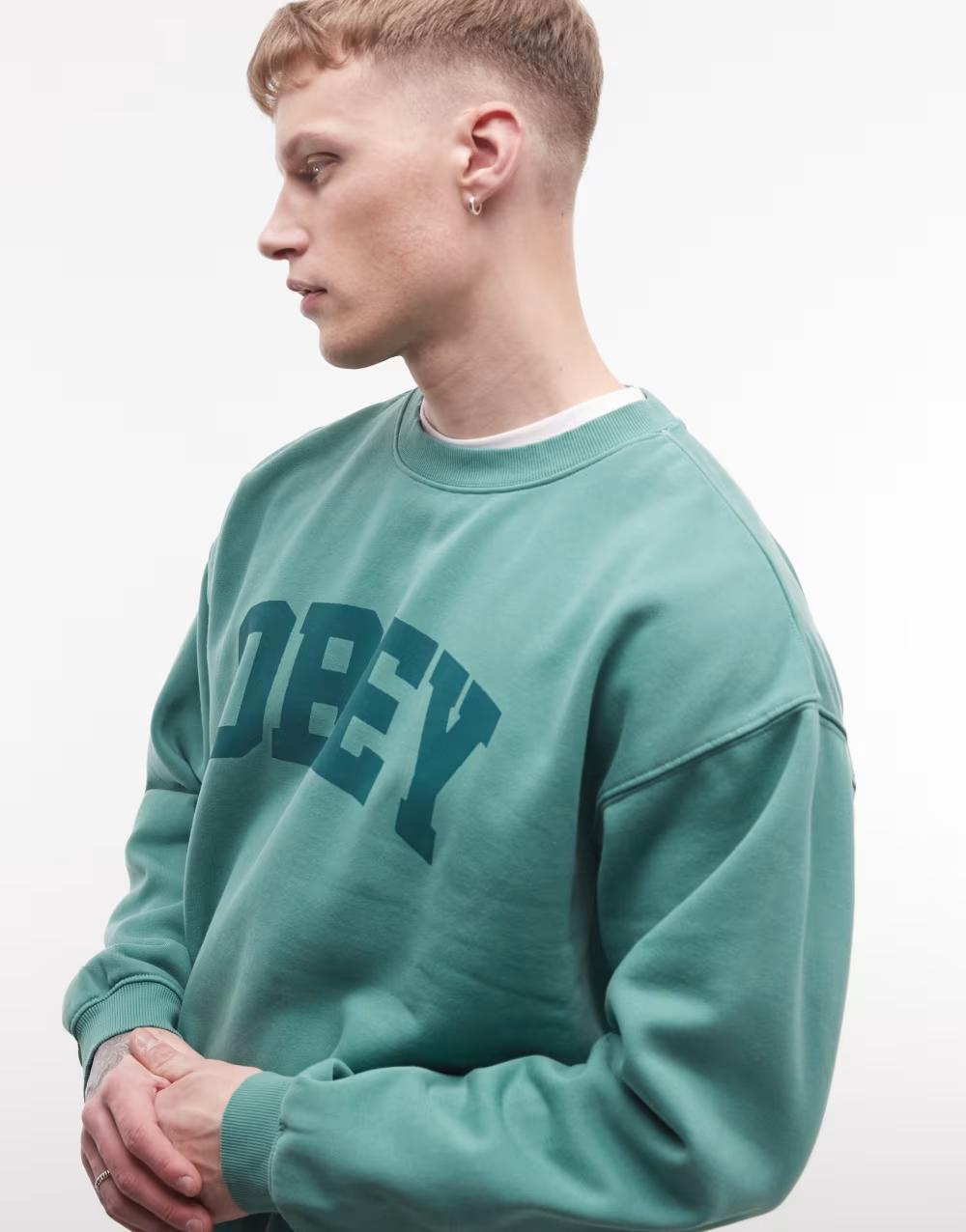 zielona bluza oversize logo