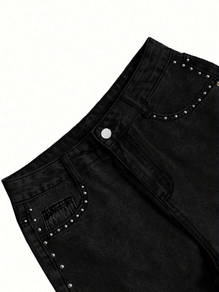 czarne spodnie jeans