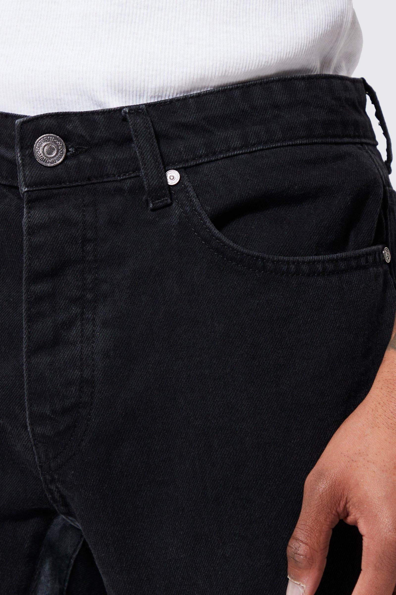 spodnie Bootcut jeans ripped kontrast