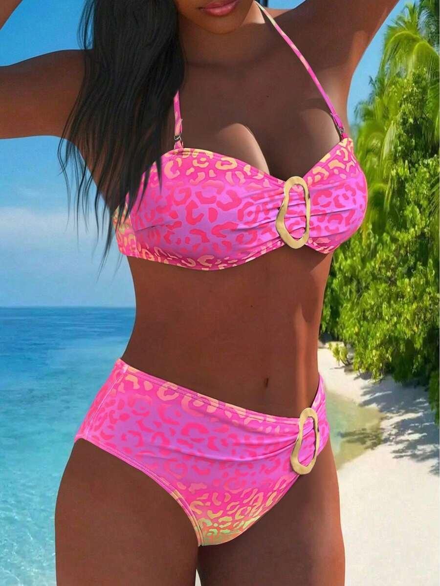 DWUCZĘŚCIOWY STRÓJ KĄPIELOWY ANIMAL PRINT