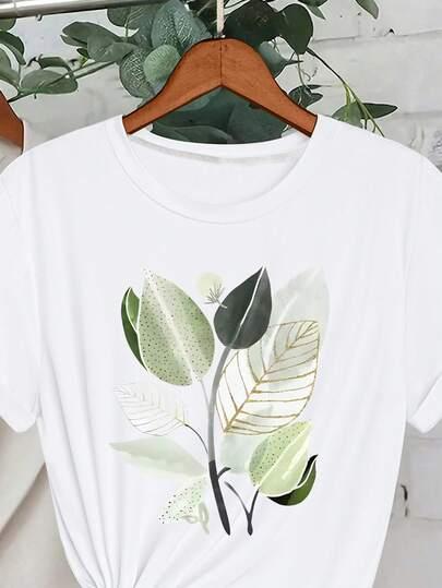 biały t-shirt print