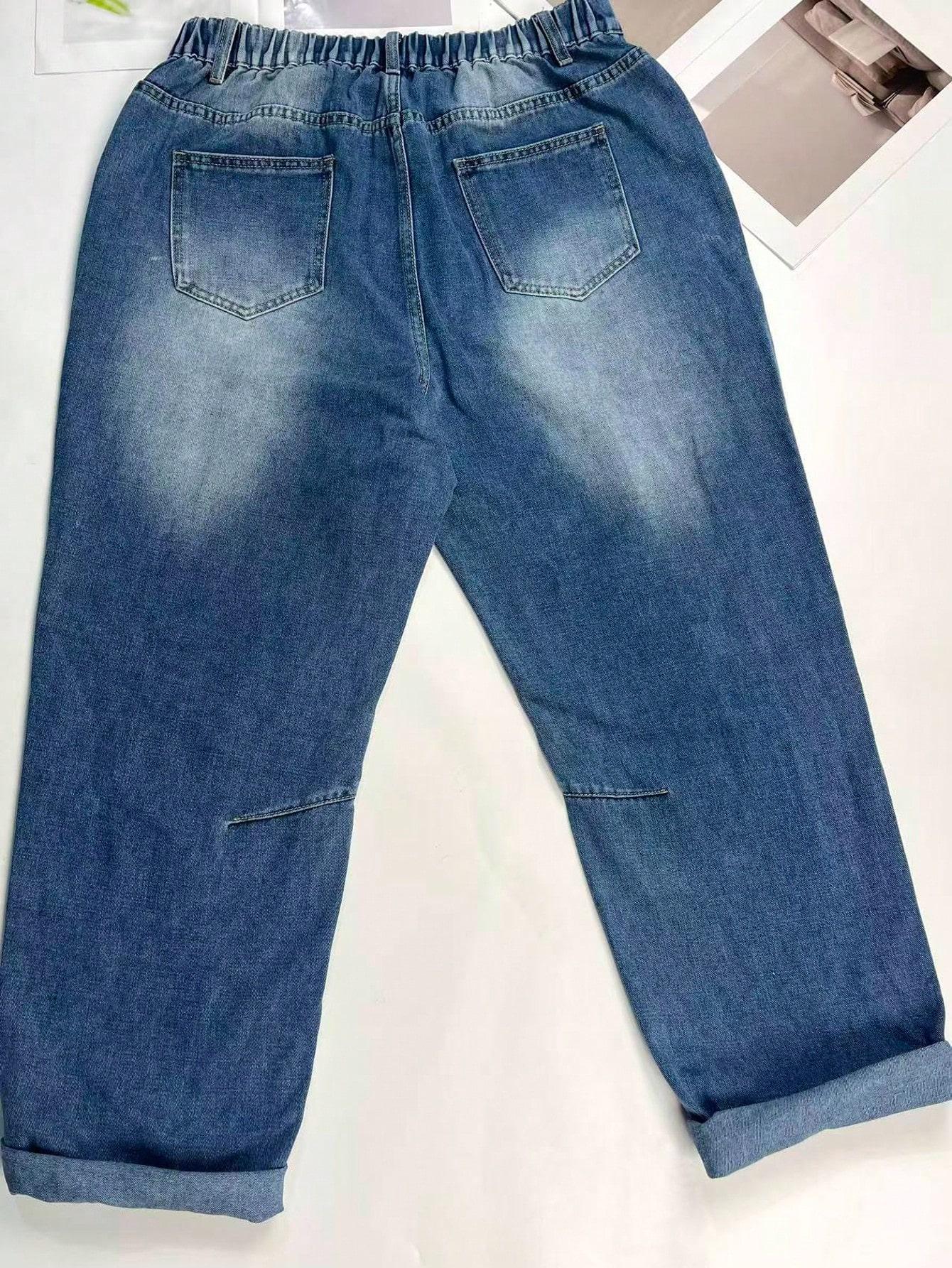 niebieskie jeansy kieszenie 