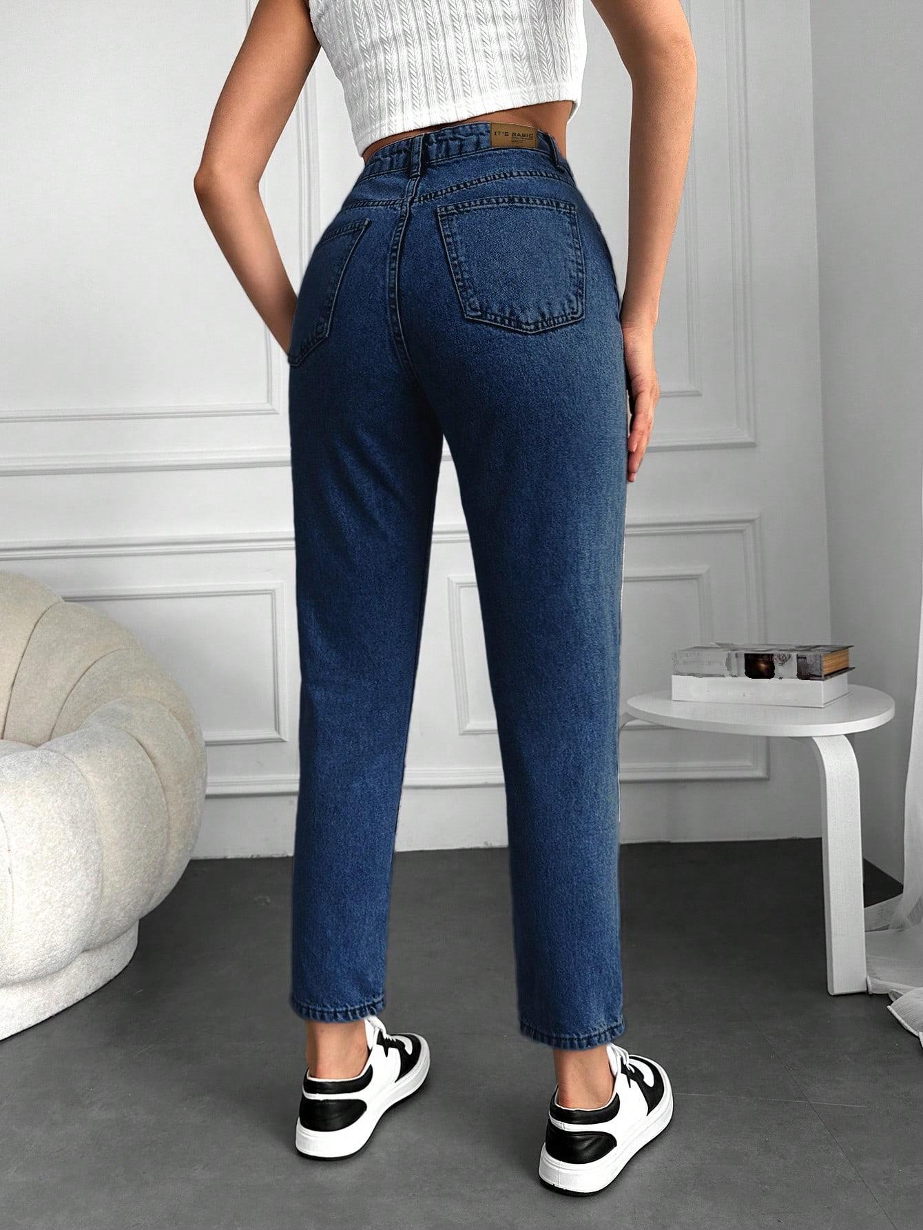 SPODNIE MOM JEANS WYSOKI STAN