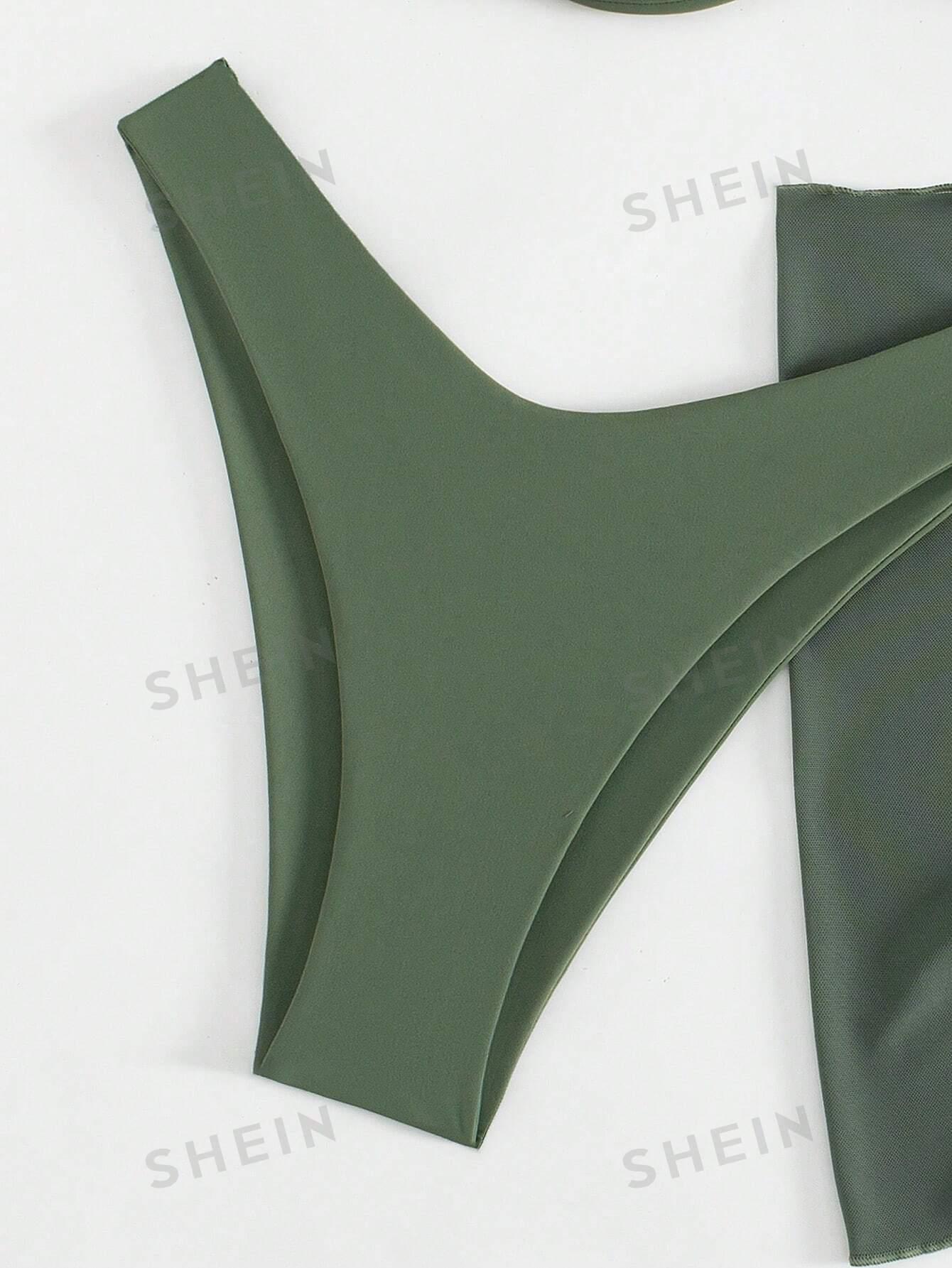 ZIELONY TRZYCZĘŚCIOWY KOMPLET BIKINI