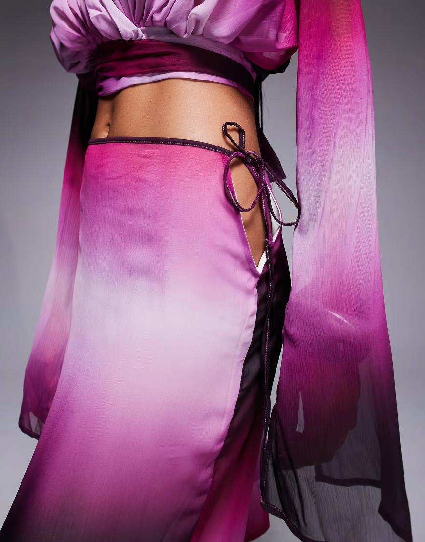 MAXI SUKIENKA PRINT OMBRE