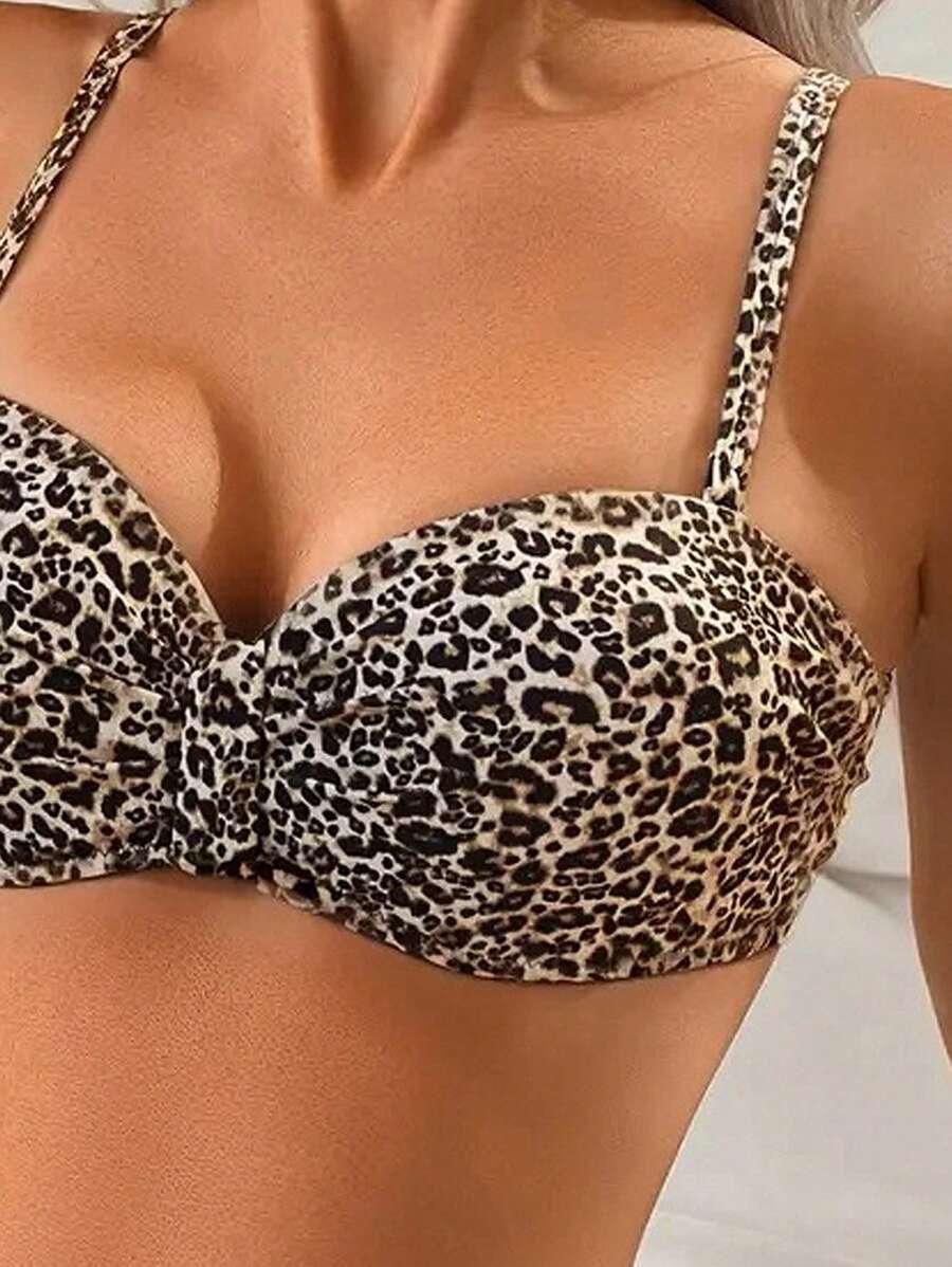 góra od bikini animal print 
