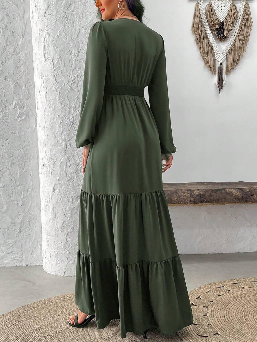 maxi sukienka v neck 