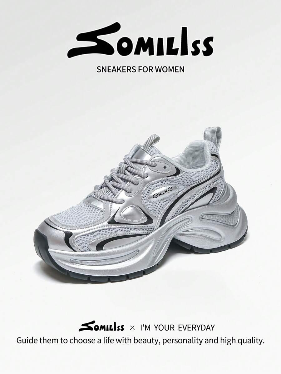srebrne buty sportowe