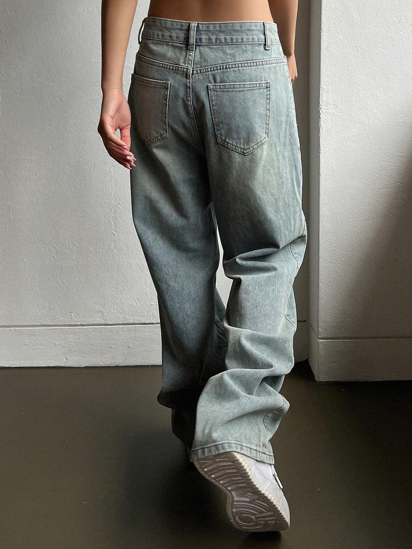 PROSTE SPODNIE JEANS